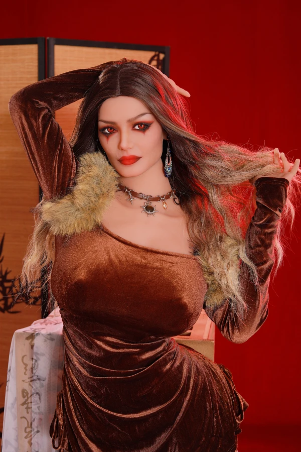 Rifrano Doll – Exklusives Angebot für die vollbusige Gothic-Sexpuppe Paula, 168 cm groß mit großen Brüsten