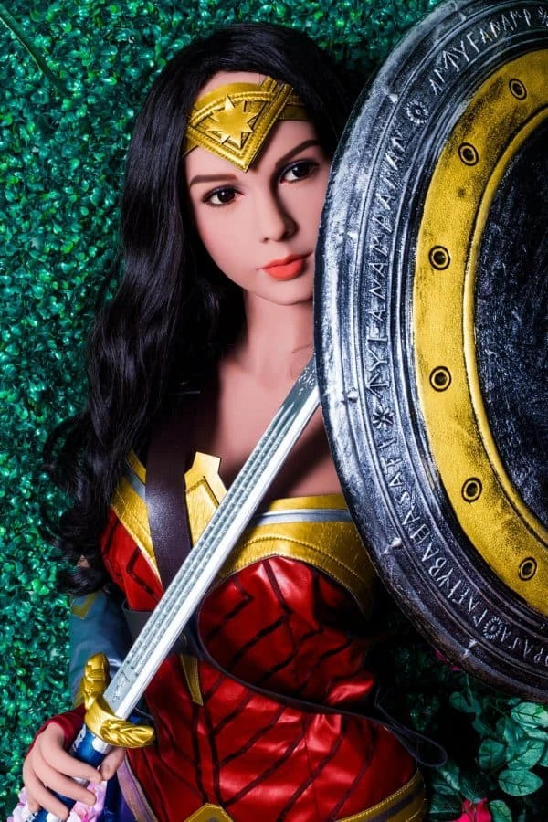 WM Dolls Lebensgroße Fantasy Wonder Woman Sexpuppe 165 cm inkl. kostenlosem zweiten Kopf