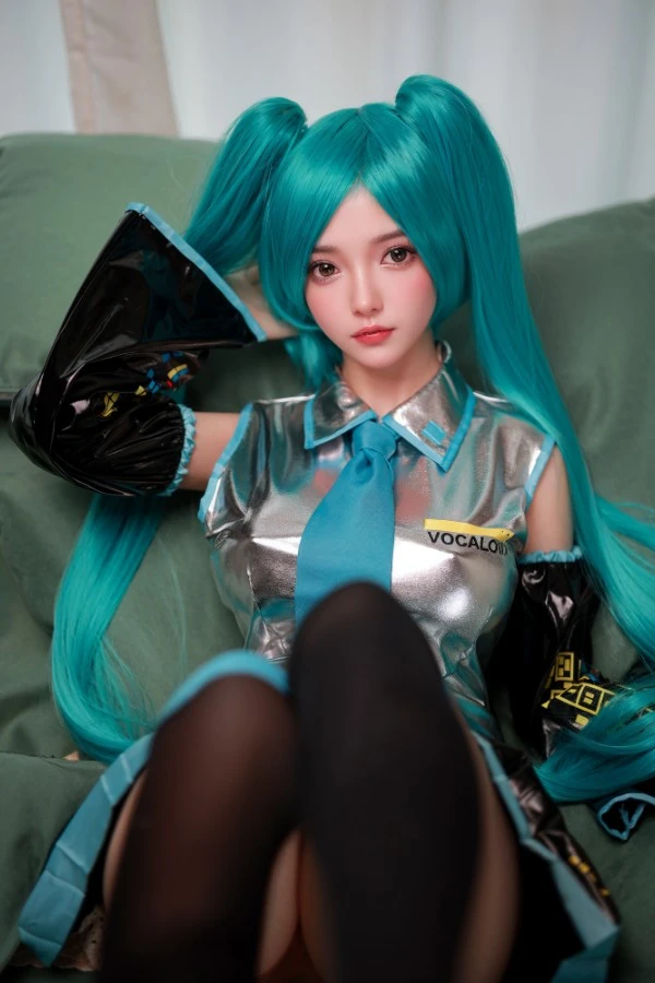 DIMU DOLL - 166 cm große, von Anime inspirierte Hatsune Miku-Sexpuppe mit Silikonkopf