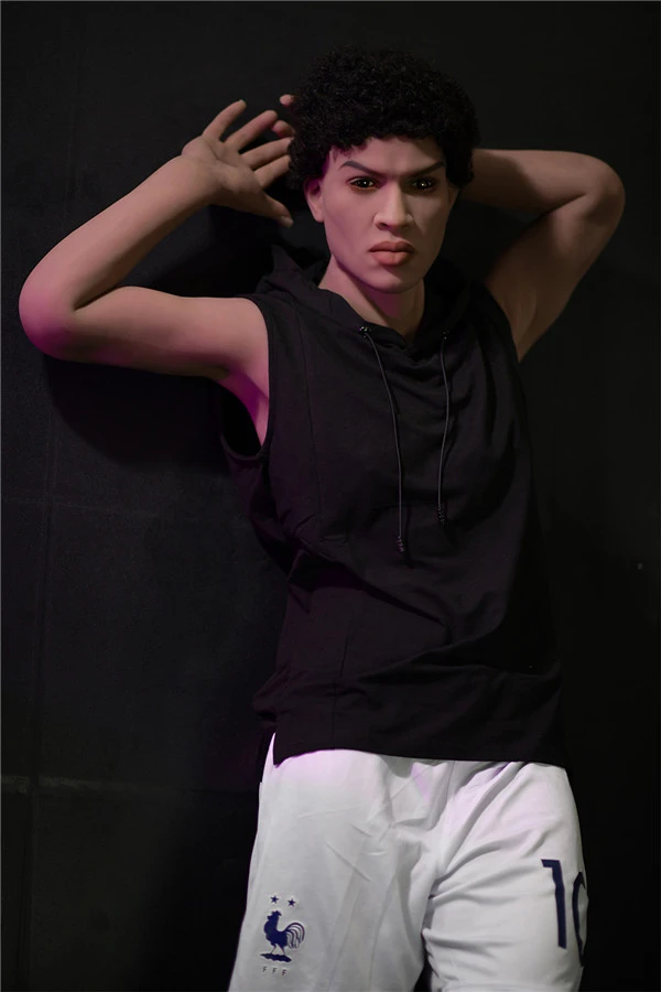 Realistische lebensgroße schwarze männliche Sexpuppe Mason 167 cm 5 Fuß 5,8 Bewertung