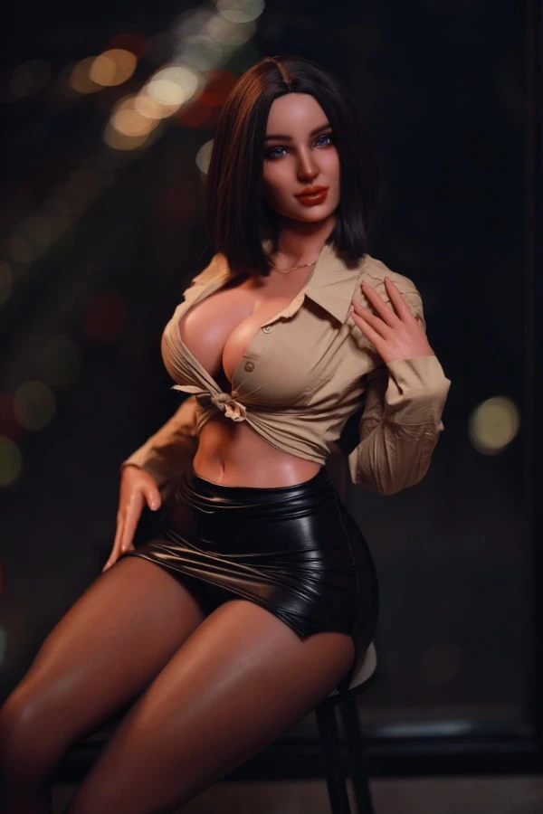 JY Doll - Ultrarealistische Jayda-Sexpuppe aus Silikon mit kurviger Figur, 163 cm