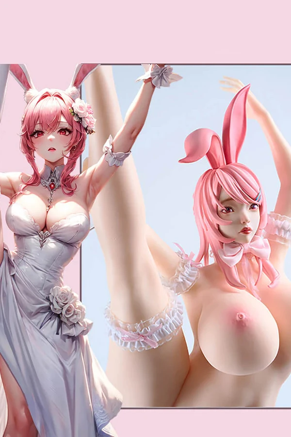 MRL DOLL Sakura Bunny Silikon-Sexpuppe Macy Review mit kostenloser Kleidung, Schuhen und Puppenhalterung inklusive