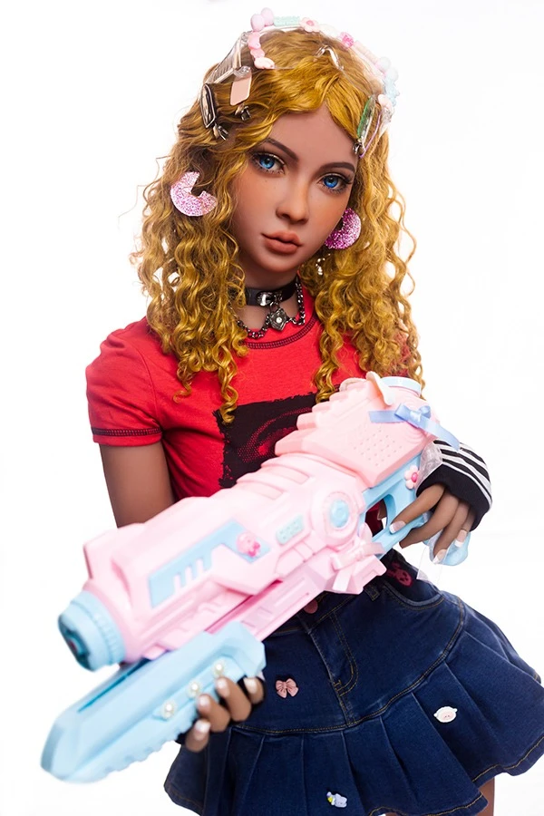 Aibei Naya 158 cm realistische blonde Sexpuppe mit kostenlosem zweiten Kopf