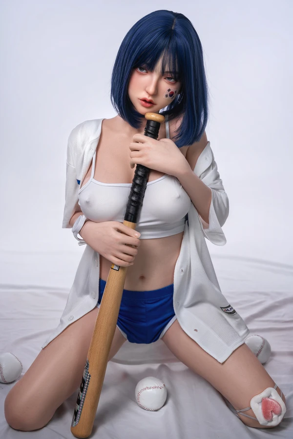 Umfassender Testbericht: Davina 158 cm koreanische Silikon-Sexpuppe mit blauem Haar und beweglichem Kiefer mit oraler Struktur von Orange In