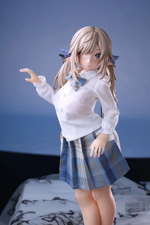 Otaku Doll Review Süße Silikon-Elfen-Sexpuppe Emilia 50 cm mit kostenloser Kleidung und Schuhen inklusive
