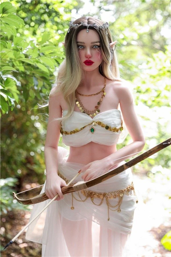 Climax Doll Nia, 157 cm große Elfen-Sexpuppe aus Silikon mit beweglichen Fingern, realistischer Oralfunktion und beweglichem Kiefer