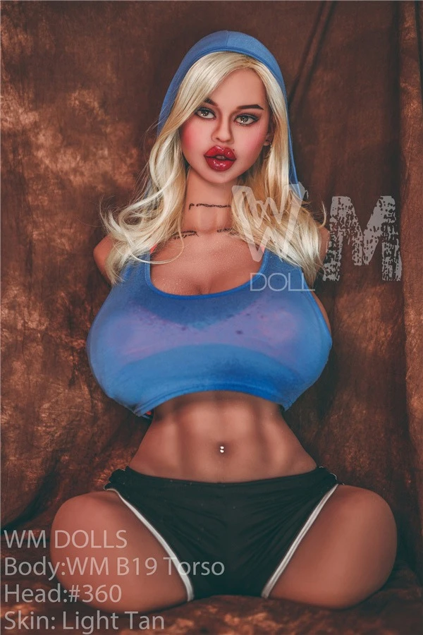 WM Dolls Avalynn 85 cm große blonde Ganzkörper-Sexpuppe mit großzügigen Kurven