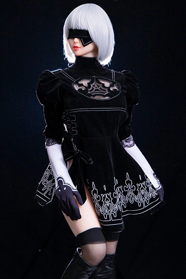DIMU DOLL präsentiert 2B vollbusige Cosplay-Anime-Sexpuppe mit 166 cm