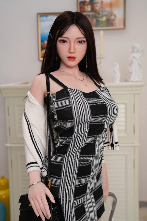 JXDoll Amaya, 170 cm, brünette asiatisch-koreanische Sexpuppe mit Silikonkopf – austauschbarer Kopf und Körper