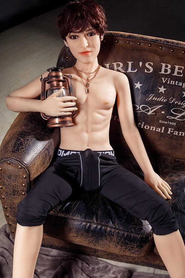 Aibei Doll - Realistische muskulöse männliche Sexpuppe Allen 160 cm 5 Fuß 3 mit Bonus-Zweitkopf
