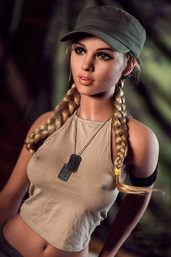 WM Dolls Dünne blonde Liebespuppe Scarlett 166 cm mit kostenlosem zweiten Kopf