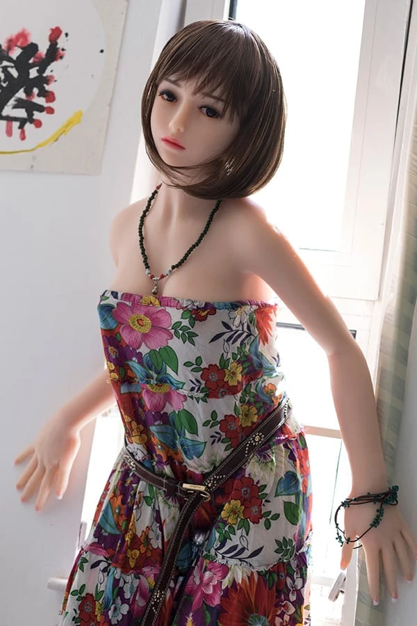 WM Dolls - Bezaubernde japanische Sexpuppe Maggie in voller Größe mit kleinen Brüsten, 156 cm, inklusive kostenlosem zweiten Kopf