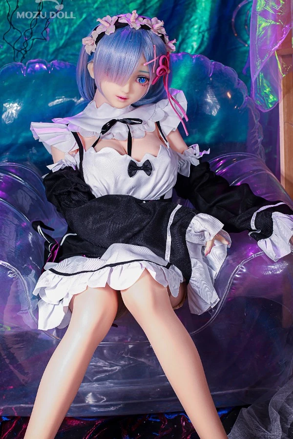 MOZU Doll - 145 cm Dienstmädchen-Badeanzug, Anime-Sexpuppe Rem mit kostenlosem Outfit